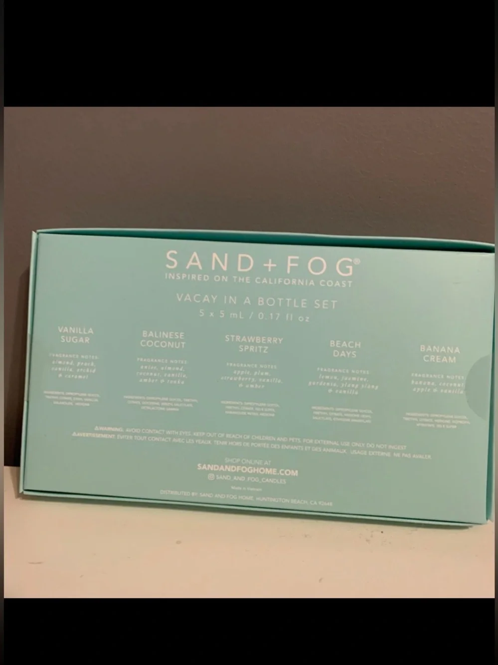 Sand + Fog Mini Rollers Vacation In a Bottle Discovery Set